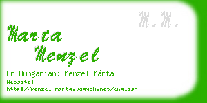 marta menzel business card